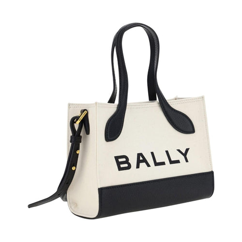 Bally White and Black Leather Mini Handbag