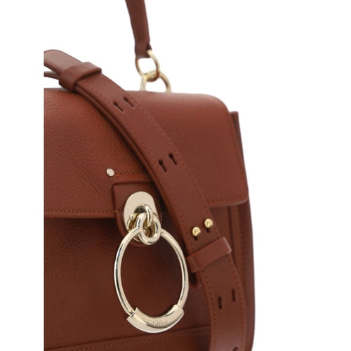 Chloé Brown Calf Leather Tess Handbag