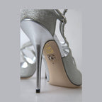 Dolce & Gabbana Silver Shimmers Sandals Heel Pumps Shoes