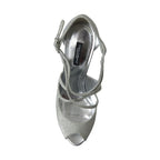 Dolce & Gabbana Silver Shimmers Sandals Heel Pumps Shoes