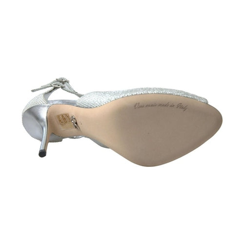 Dolce & Gabbana Silver Shimmers Sandals Heel Pumps Shoes