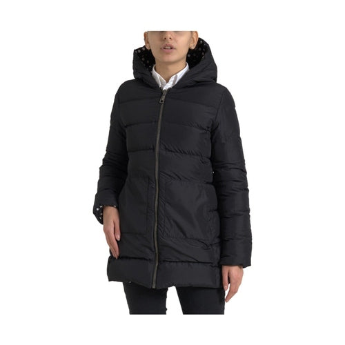 Dolce & Gabbana Black Polyester Hooded Reversible Jacket