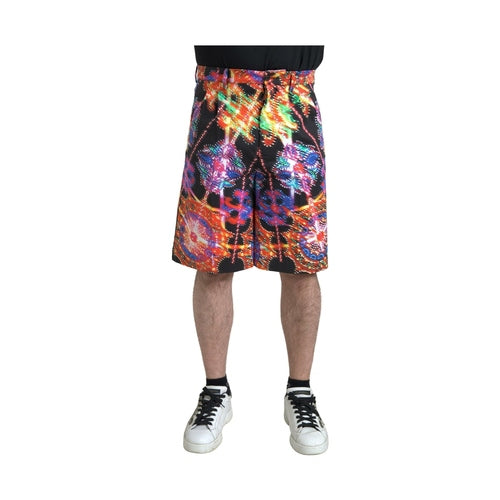 Dolce & Gabbana Multicolor Printed Cotton Men Bermuda Shorts