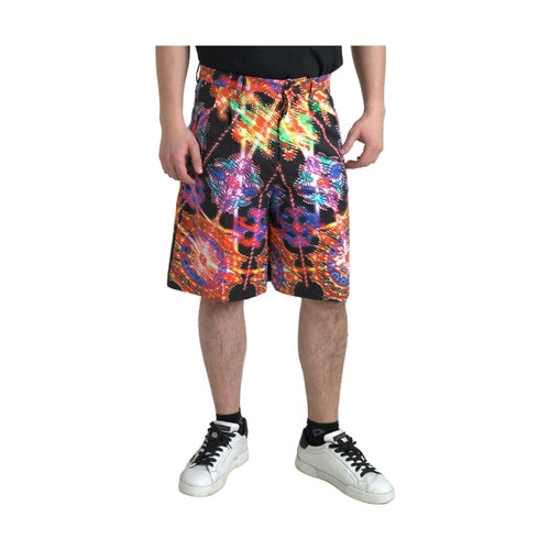 Dolce & Gabbana Multicolor Printed Cotton Men Bermuda Shorts