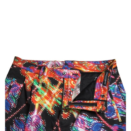 Dolce & Gabbana Multicolor Printed Cotton Men Bermuda Shorts