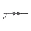 Dolce & Gabbana Black White Pattern Adjustable Neck Papillon Bow Tie