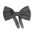 Dolce & Gabbana Black White Pattern Adjustable Neck Papillon Bow Tie