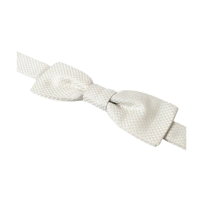 Dolce & Gabbana Ivory Silk Adjustable Neck Papillon Men Bow Tie