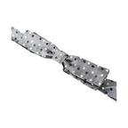 Dolce & Gabbana Gray Polka Dot Silk Adjustable Men Neck Papillon Bow Tie