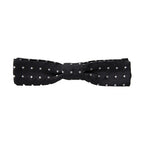 Dolce & Gabbana Black Polka Dot Silk Adjustable Men Neck Papillon Bow Tie