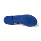 Dolce & Gabbana Blue Crystals Flats Sandals Beachwear Shoes