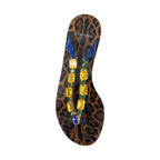 Dolce & Gabbana Blue Crystals Flats Sandals Beachwear Shoes