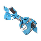 Dolce & Gabbana Blue Jazz Club Silk Adjustable Neck Papillon Bow Tie