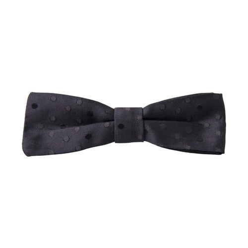 Dolce & Gabbana Blue Polka Dot Silk Adjustable Neck Men Papillon Bow Tie