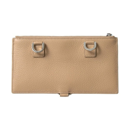 Dolce & Gabbana Beige Leather Shoulder Cardholder Shoulder Strap Wallet
