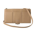 Beige Leather Shoulder Cardholder Shoulder Strap Wallet