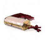 Dolce & Gabbana Pink Exotic Leather Mini Mirror Tassel Makeup Bag