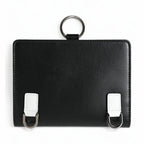 Dolce & Gabbana Black Leather Crystal Embellished Card Holder Wallet