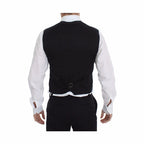 Dolce & Gabbana Black Cotton Viscose Dress Vest Blazer
