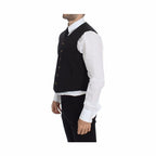 Dolce & Gabbana Black Cotton Viscose Dress Vest Blazer