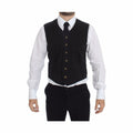 Dolce & Gabbana Black Cotton Viscose Dress Vest Blazer