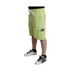 Dolce & Gabbana Light Green Cotton Men Cargo Bermuda Shorts
