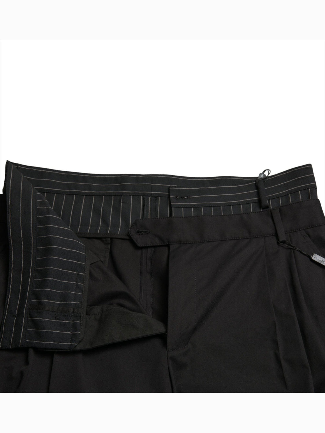 Dolce & Gabbana Black Cotton Stretch Cargo Bermuda Shorts