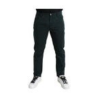 Dolce & Gabbana Green Cotton Stretch Skinny Men Denim Jeans