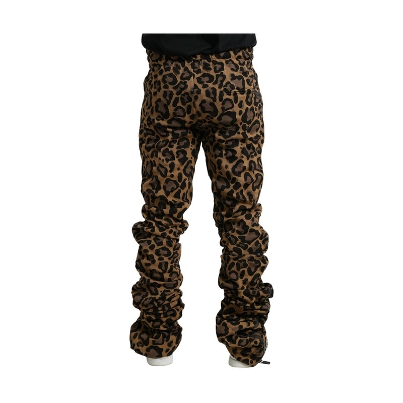 Dolce & Gabbana Brown Leopard Jacquard Jogger Pants
