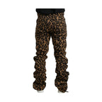 Dolce & Gabbana Brown Leopard Jacquard Jogger Pants