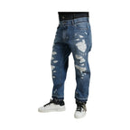 Dolce & Gabbana Blue Tattered Cotton Men Denim Jeans