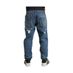 Dolce & Gabbana Blue Tattered Cotton Men Denim Jeans
