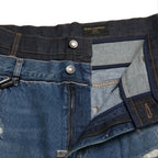 Dolce & Gabbana Blue Tattered Cotton Men Denim Jeans