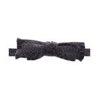 Dolce & Gabbana Gray Black Wool Bow Tie