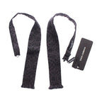 Dolce & Gabbana Gray Black Wool Bow Tie