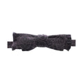 Dolce & Gabbana Gray Black Wool Silk Bow Tie