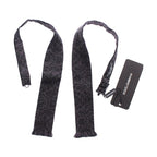 Dolce & Gabbana Gray Black Wool Silk Bow Tie