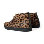 Dolce & Gabbana Brown Leopard Pony Hair Leather Sneakers Shoes