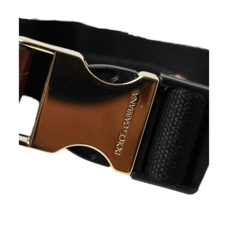 Dolce & Gabbana Brown Alligator Leather Airpods Case Coin Purse Wallet