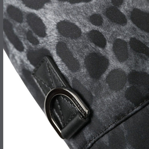 Dolce & Gabbana Black Leopard Round Slim Tote Bottle Cage Bag