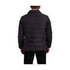 Dolce & Gabbana Blue Silk Goat Coat Blouson Winter Jacket