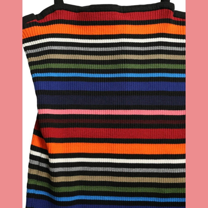 Dolce & Gabbana Multicolor Stripes Spaghetti Strap Tank Top