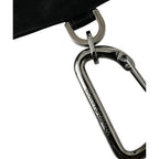 Dolce & Gabbana Black Nylon Logo Plaque Keyring Pouch Clutch Bags