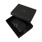 Dolce & Gabbana Black White Leather Crystal Embellished Cardholder Wallet
