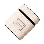 Dolce & Gabbana Light Pink Calf Leather Metal Logo Plaque Airpods Case
