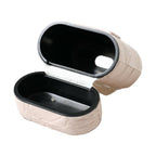 Dolce & Gabbana Light Pink Calf Leather Metal Logo Plaque Airpods Case