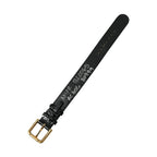 Dolce & Gabbana Black Textured Leather Gold Tone Metal Buckle Armband