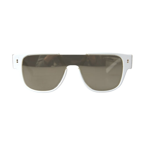 Dolce & Gabbana White Acetate Mirror Lenses DG4356 Sunglasses