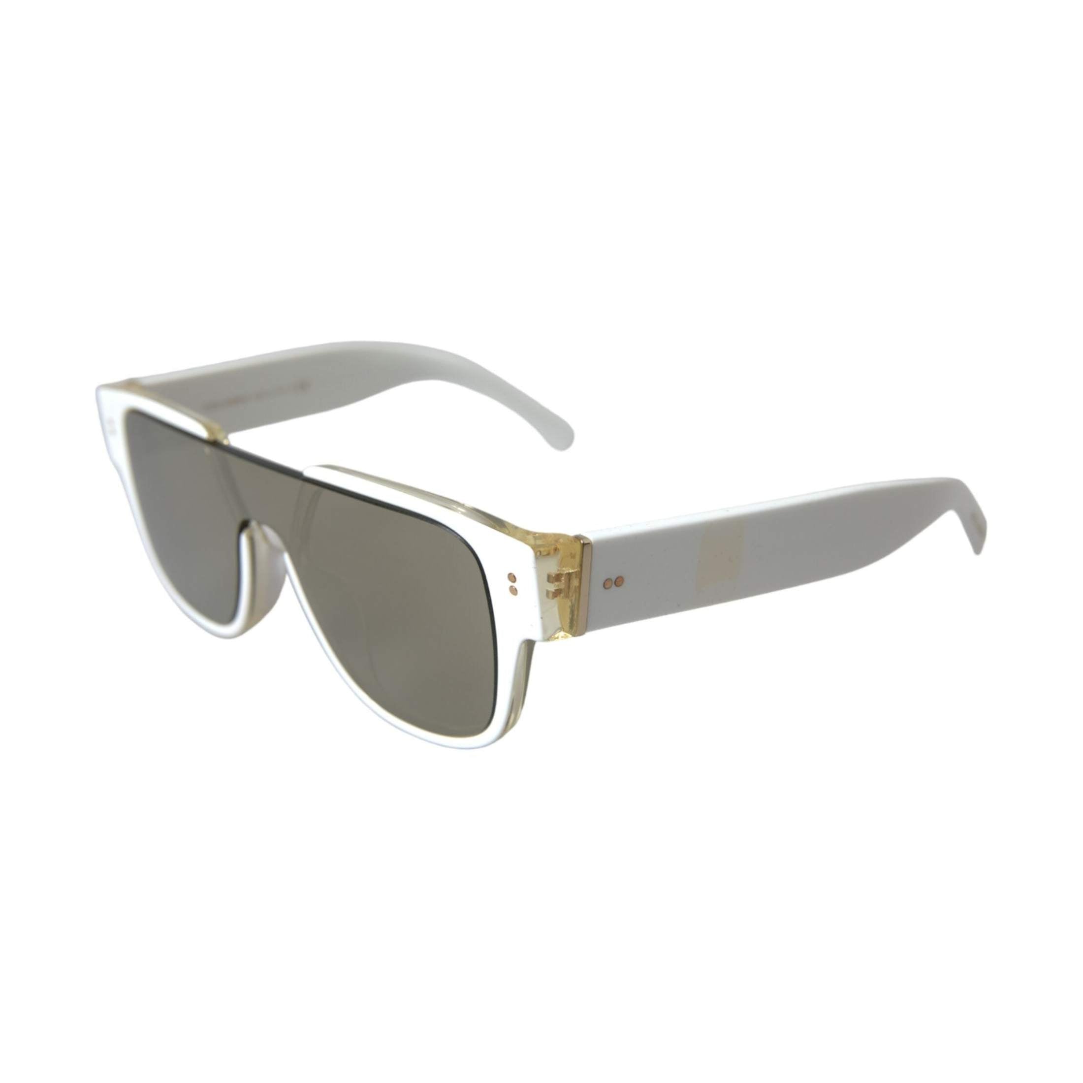 Dolce & Gabbana White Acetate Mirror Lenses DG4356 Sunglasses