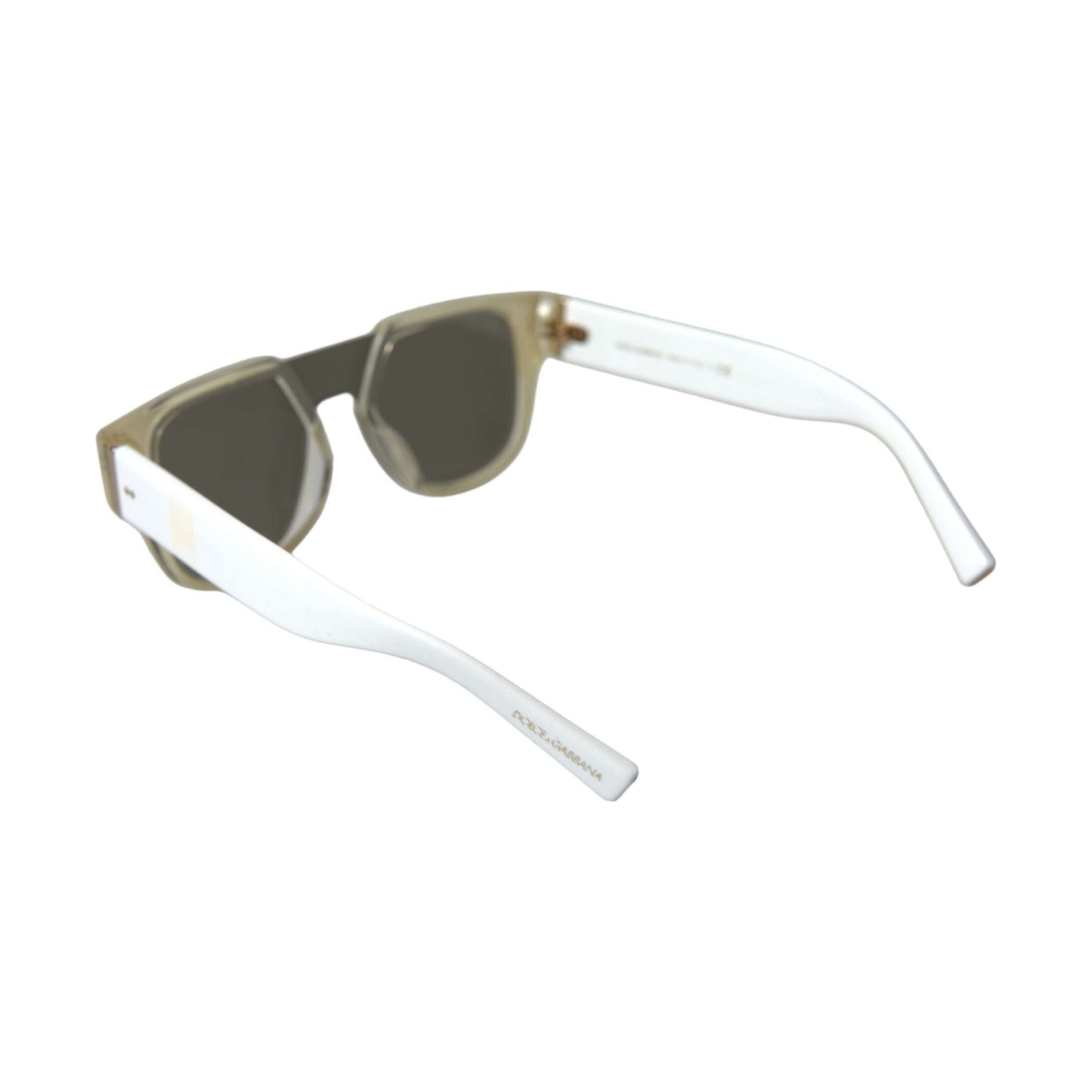 Dolce & Gabbana White Acetate Mirror Lenses DG4356 Sunglasses